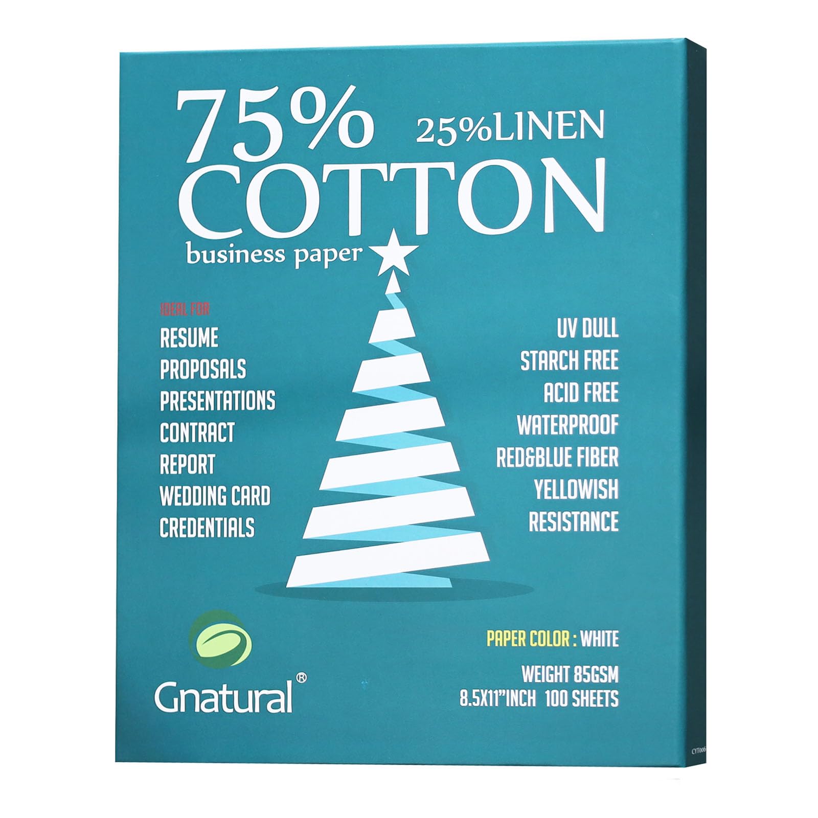 75% cotton 25% linen paper85gsm inkjet printing paper8.5x11 white